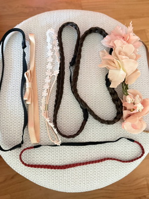 Hairband set like new, 9 colorful pieces
