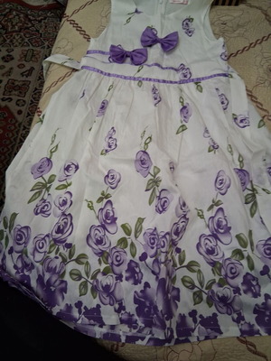 Girl's dress like new, multicolored, sizes 128-134 cm