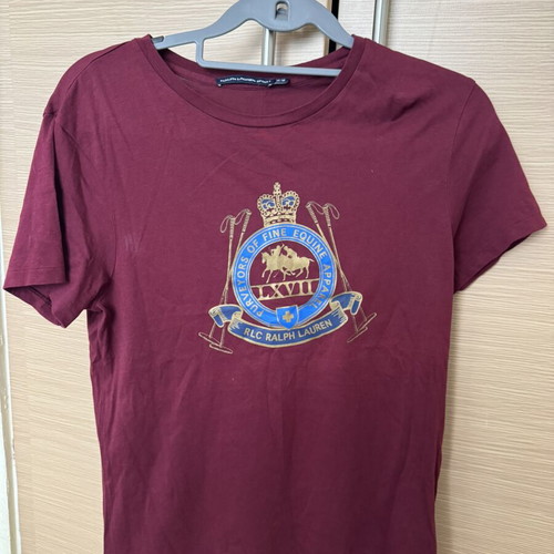 Polo Ralph Lauren T-Shirt maroon with Vintage Crest Logo, size M