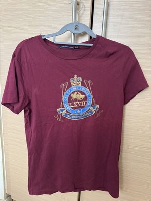 Polo Ralph Lauren T-Shirt maroon with Vintage Crest Logo, size M