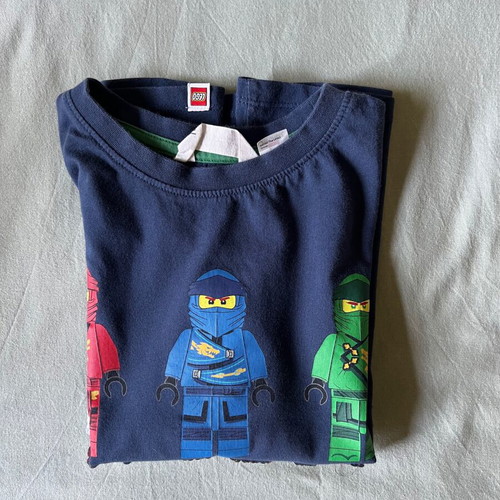 H&M Ninjago T-shirt for boys 4-6 years, used, blue