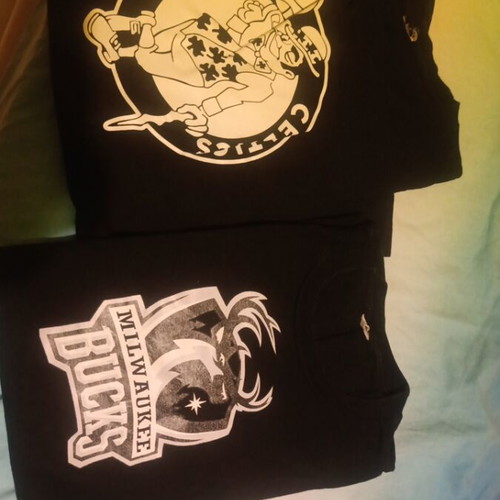 NBA T-shirts Celtics and Bucks like new, set of two