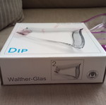 Walther glass bowl set new in violet shade