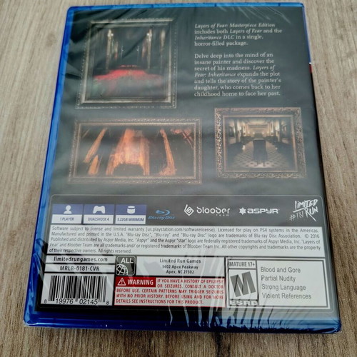 Layers of Fear Masterpiece Edition PS4 game Limited Run #181