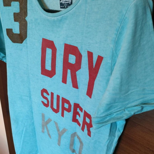Superdry turquoise t-shirt used, size XL