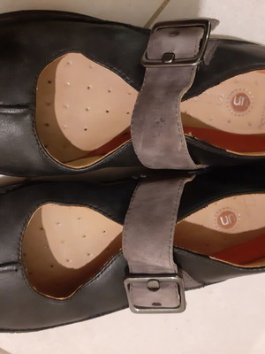 Clarks women's leather shoes like new, black and brown, UK 5 EU 38