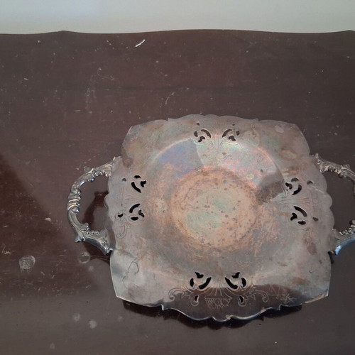 Mini Silver-Plated Tray like new, 15×15 cm, Marlboro
