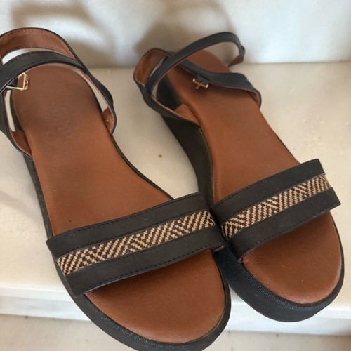 Women's sandals used, size 38, black