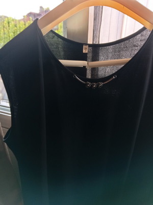 Black knee-length elastic dress size 58