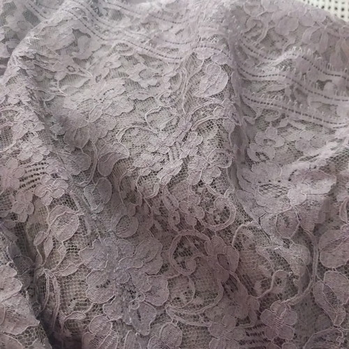 Lace fabric satin chocolate color like new, 85cm width, 4m length