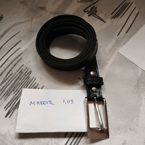 Belts used, black, set of 3, sizes 95 and 105