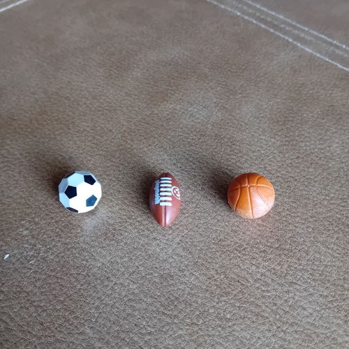 Playmobil football ball, rugby ball and basketball ball like new
