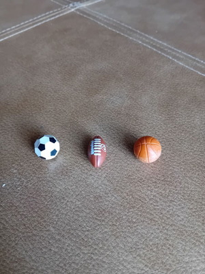 Playmobil football ball, rugby ball and basketball ball like new