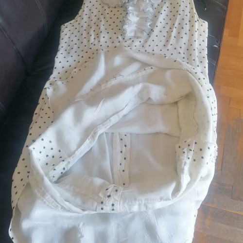 Vintage white sewn summer dress used