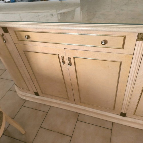 Dining set with buffet and 6 chairs like new, Italian style
