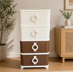 4-tier space-saving plastic wardrobe, 50x29x98cm