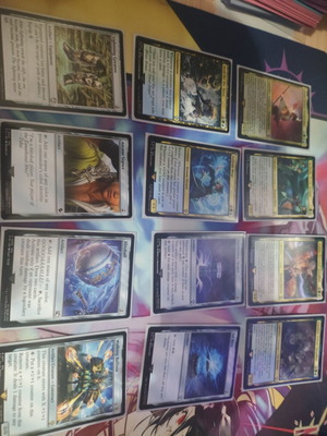 Magic the Gathering Commander deck Tidus, Yuna's Guardian with Final Fantasy card sleeves