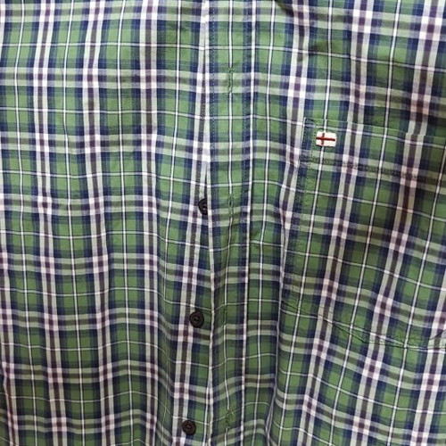 Greystone Originals men's plaid shirt XXL used, green blue white