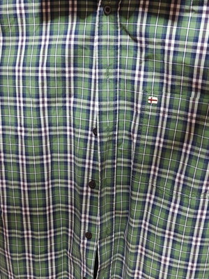 Greystone Originals men's plaid shirt XXL used, green blue white