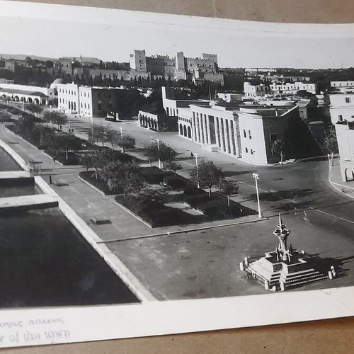 Vintage Rhodes postcard 1956 used with stamp