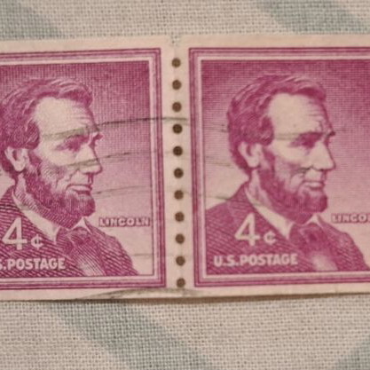 Abraham Lincoln 4c Liberty Series 1954 US Stamps used, set of 4