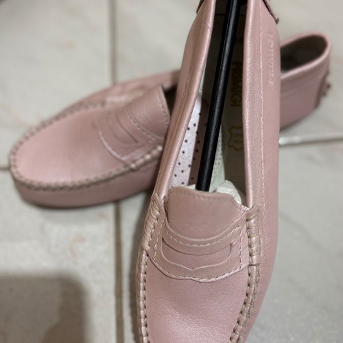 Leather moccasins new, size 34, pink