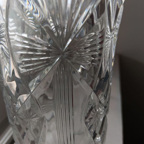 Bohemia crystal vase from Czech Republic handmade new with fine cut