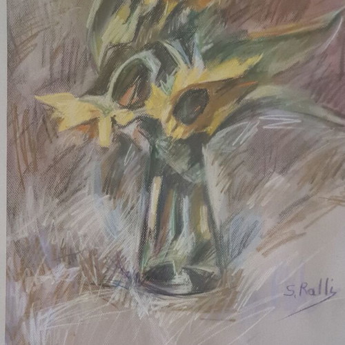 S. Ralli oil painting on paper artwork like new
