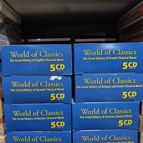 World of Classics 5CD sets, classical music collection, 8 cases