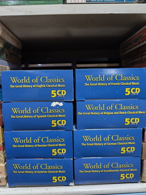 World of Classics 5CD sets, classical music collection, 8 cases