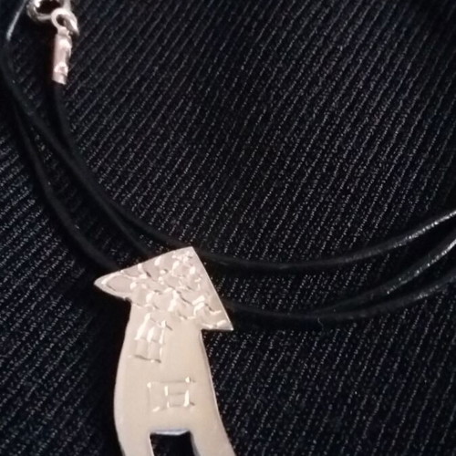 House silver 925 necklace with handmade pendant