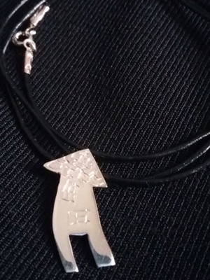 House silver 925 necklace with handmade pendant