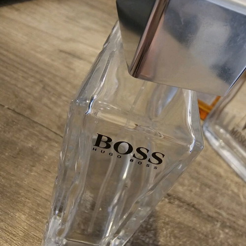 Perfume bottles used for Boss Moschino Korres collection empty