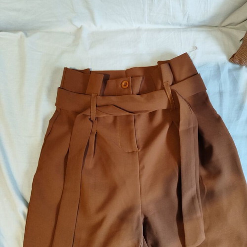 Brown high-waisted pants Small new