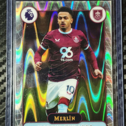 2025-26 Topps Merlin Premier League Marcus Edwards Lava Wave Refractor card