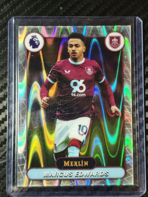 2025-26 Topps Merlin Premier League Marcus Edwards Lava Wave Refractor card