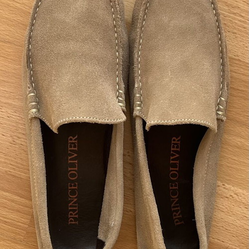 Prince Oliver men's suede loafers beige size 44 like new