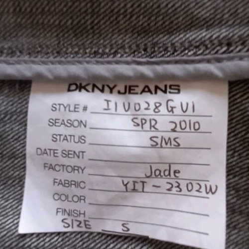 DKNY sleeveless denim jacket like new, oversized, long, gray