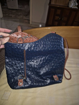 Women's shoulder bag Italian origin like new, blue and brown
