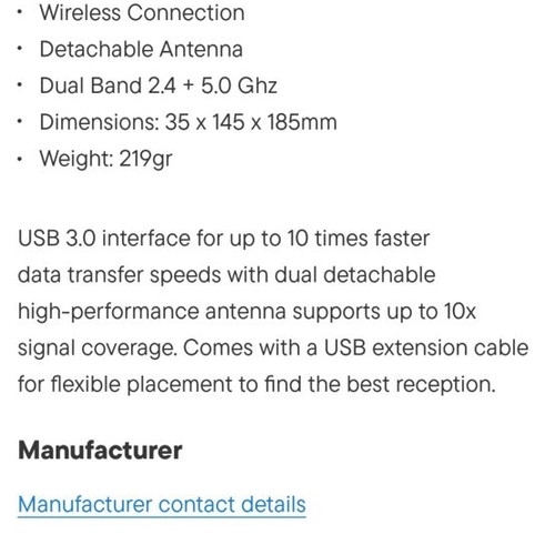 Asus Wifi Adapter 1300mbps like new