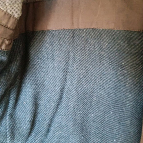 Navy & Green men's jacket medium like new with brown inner pockets