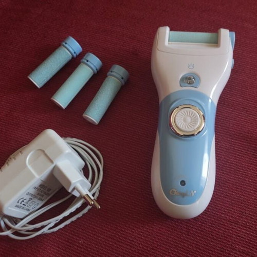 Electric Foot File with LED Light and 4 Heads, New