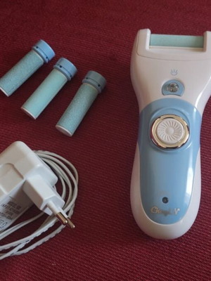 Electric Foot File with LED Light and 4 Heads, New