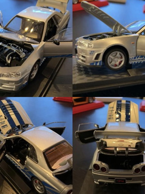 Nissan Skyline R34 1/24 играчка кола Fast & Furious