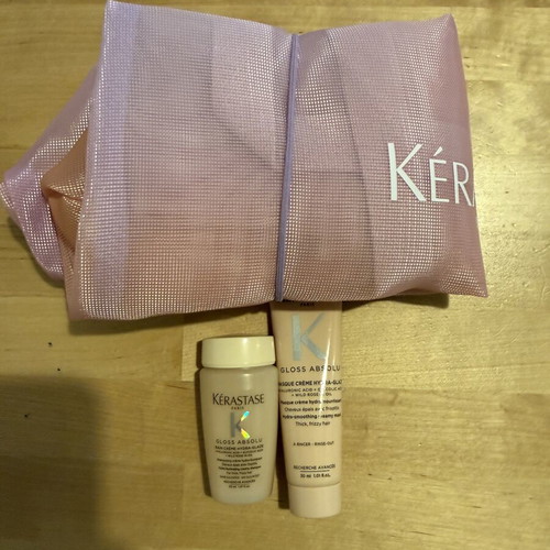Kérastase Summer Tote Bag with 2 Mini Gloss Absolu Products new