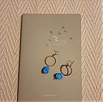  Σκουλαρίκια με γαλάζια πέτρα