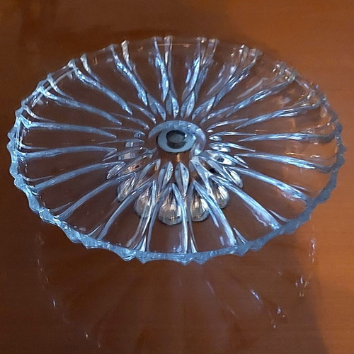 Vintage German Crystal Cake Stand with Base like new, 1960s