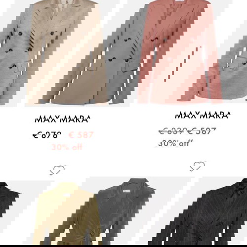 Max Mara туидено сако като ново, бежово с червена подплата