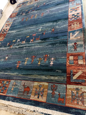 Gabbey rug new with nomadic Egyptian designs 2.00×2.85