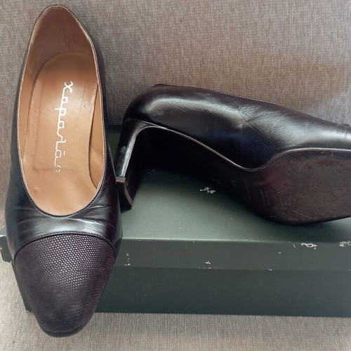 Haralas leather pumps, black, size 38.5